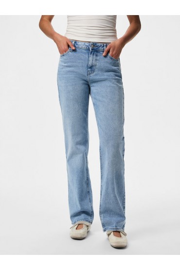 PCKELLY MW STRAIGHT JEANS - ΜΠΛΕ ΑΝΟΙΧΤΟ