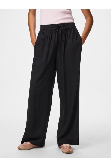 PCPIA HW WIDE PANTS WVN NOOS - ΜΑΥΡΟ
