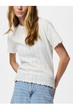 PCMARIE SS O-NECK POIN TOP JRS NOOS BC - ΛΕΥΚΟ