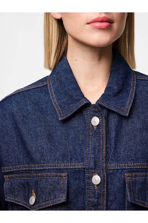 PCELMA DENIM JACKET NOOS BC - ΜΠΛΕ