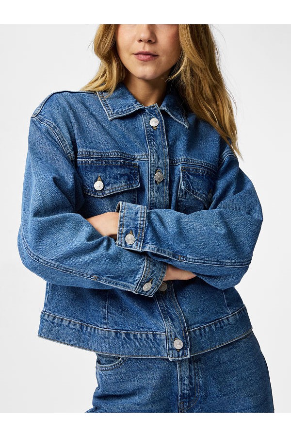 PCELMA DENIM JACKET NOOS BC - ΜΠΛΕ