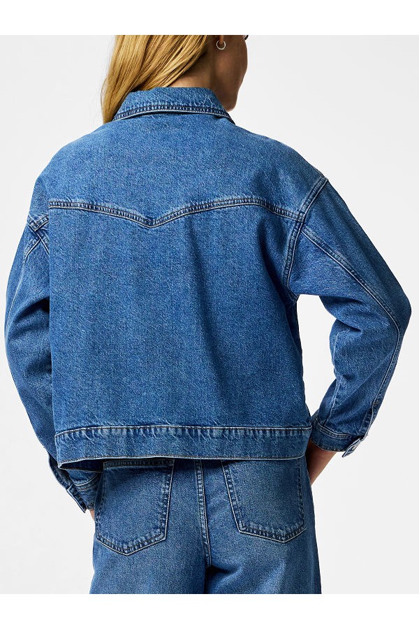 PCELMA DENIM JACKET NOOS BC - ΜΠΛΕ