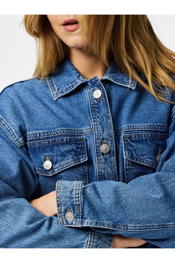 PCELMA DENIM JACKET NOOS BC - ΜΠΛΕ