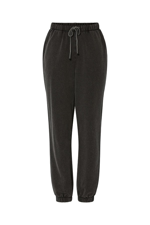 PCCHILLI HW WASHED SWEAT PANTS NOOS BC - ΜΑΥΡΟ