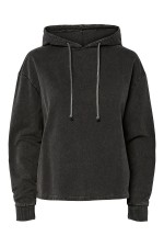 PCCHILLI LS WASHED SWEAT HOODIE NOOS BC - ΜΑΥΡΟ