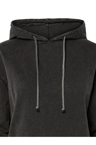 PCCHILLI LS WASHED SWEAT HOODIE NOOS BC - ΜΑΥΡΟ