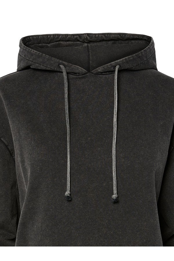 PCCHILLI LS WASHED SWEAT HOODIE NOOS BC - ΜΑΥΡΟ
