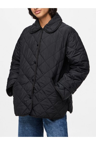 PCEMILY SHORT QUILTED JACKET NOOS BC - ΜΑΥΡΟ
