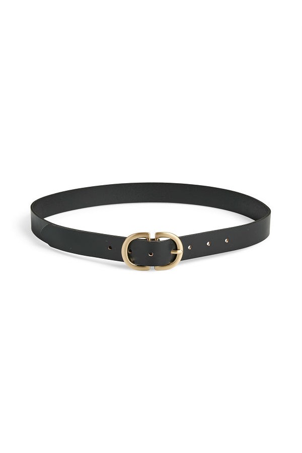 PCJUVA LEATHER JEANS BELT NOOS - ΜΑΥΡΟ