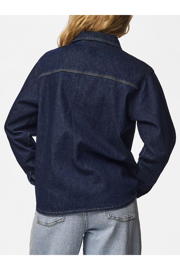 PCSILKE LS SHIRT DNM BC - ΜΠΛΕ