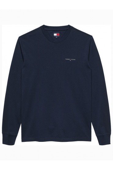 TJM SLIM CHEST LINEAR LS TEE EXT - ΜΠΛΕ