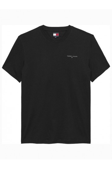 TJM SLIM LINEAR CHEST TEE EXT - ΜΑΥΡΟ