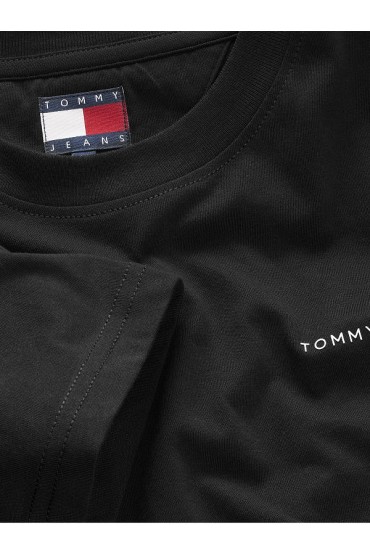 TJM SLIM LINEAR CHEST TEE EXT - ΜΑΥΡΟ