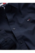 TJM REG POPLIN SHIRT - ΜΠΛΕ