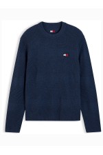 TJM REG TEXTURED SWEATER EXT - ΜΠΛΕ