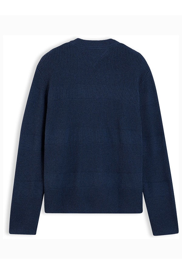 TJM REG TEXTURED SWEATER EXT - ΜΠΛΕ