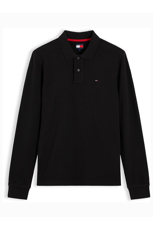 TJM REG ESS POLO LS - ΜΑΥΡΟ