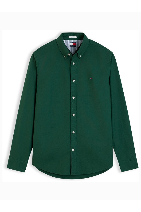 TJM REG OXFORD SHIRT EXT - ΠΡΑΣΙΝΟ