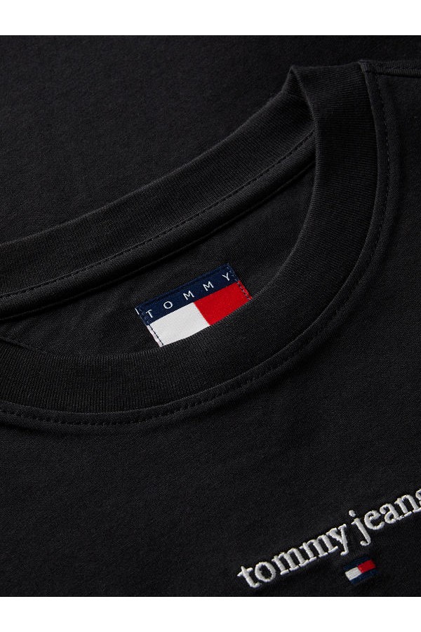 TJW SLIM CLASSIC LOGO LS TEE - ΜΑΥΡΟ