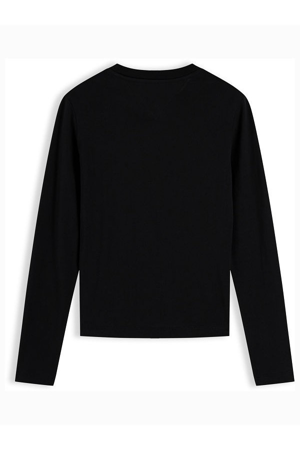 TJW SLIM CLASSIC LOGO LS TEE - ΜΑΥΡΟ