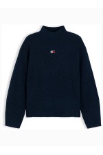 TJW MOCKNECK BADGE SWEATER EXT - ΜΠΛΕ