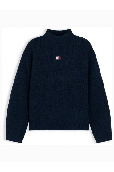 TJW MOCKNECK BADGE SWEATER EXT - ΜΠΛΕ