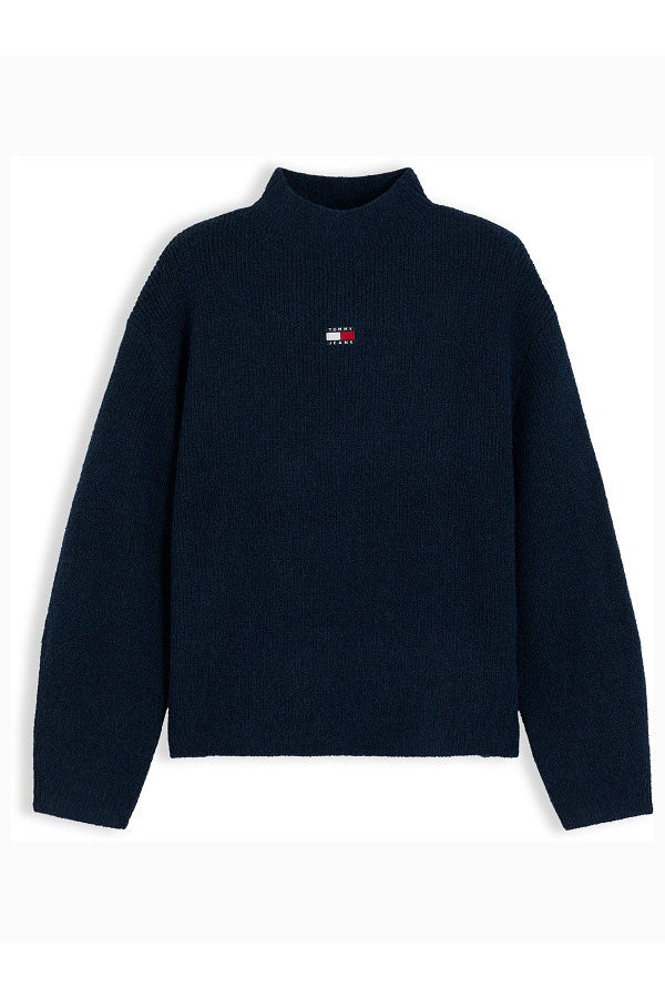 TJW MOCKNECK BADGE SWEATER EXT - ΜΠΛΕ