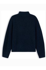 TJW MOCKNECK BADGE SWEATER EXT - ΜΠΛΕ
