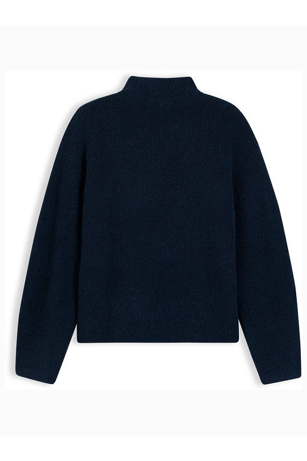 TJW MOCKNECK BADGE SWEATER EXT - ΜΠΛΕ