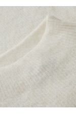 TJW MOCKNECK BADGE SWEATER EXT - ΛΕΥΚΟ