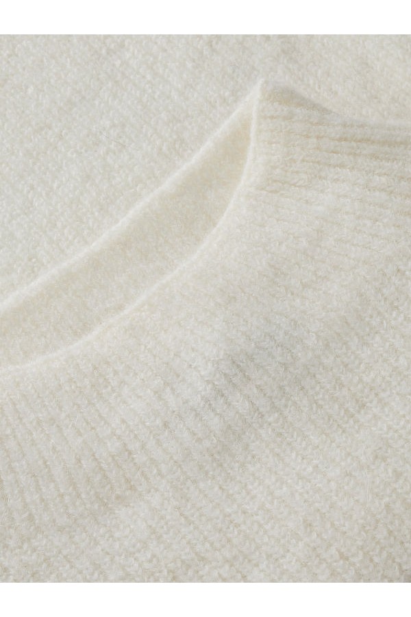 TJW MOCKNECK BADGE SWEATER EXT - ΛΕΥΚΟ