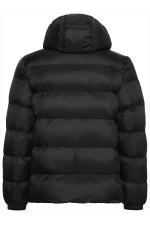 LS  LTWT NYLON PADDED HOODED PUFFER - ΜΑΥΡΟ