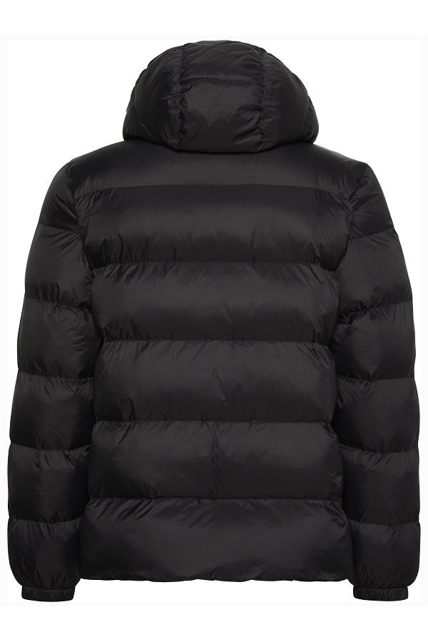 LS  LTWT NYLON PADDED HOODED PUFFER - ΜΑΥΡΟ